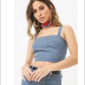 Forever 21 Denim Crop Top